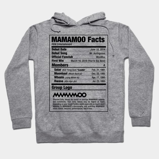 MAMAMOO Nutritional Facts Hoodie by skeletonvenus